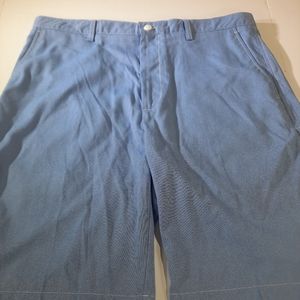 FootJoy Golf Shorts Mens 38 Blue Flat Front Chino Lightweight 100% Nylon